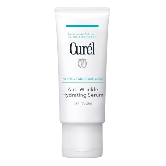 Curel Japanese Skin Care, Anti-Wrinkle Hydrating Serum, Lightweight Serum, Fragrance Free & Colorant Free, For Sensitive Skin, 1.3 Oz