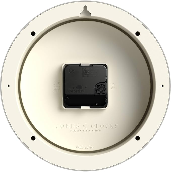 JONES CLOCKS® Fuze wall Clock | Small Round Clock | Gray | Playful Modern Design - Image 6