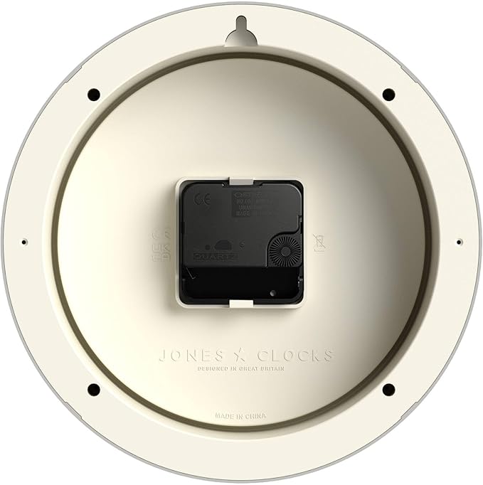 JONES CLOCKS® Fuze wall Clock | Small Round Clock | Beige | Playful Modern - Image 6