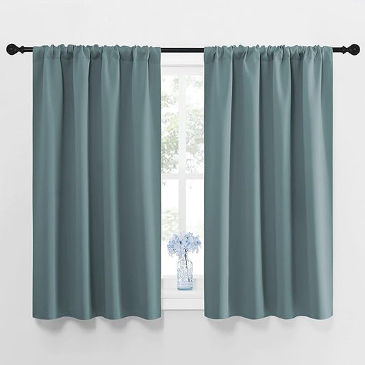 NICETOWN Greyish Blue Blackout Curtains Panels by NICETOWN
