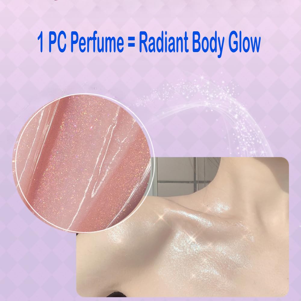 Mini Ice Cube Cooling Solid Perfume Balm - Refreshing Fruity Scent with Shimmer Highlighter, Long-Lasting Fragrance & Odor Neutralizer for Women (Portable Skin Glow) (Crisp Apple Sorbet)