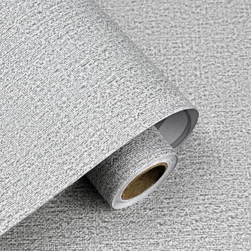 Grasscloth Peel and Stick Wallpaper Light Gray Textured Contact Paper, by Unknown