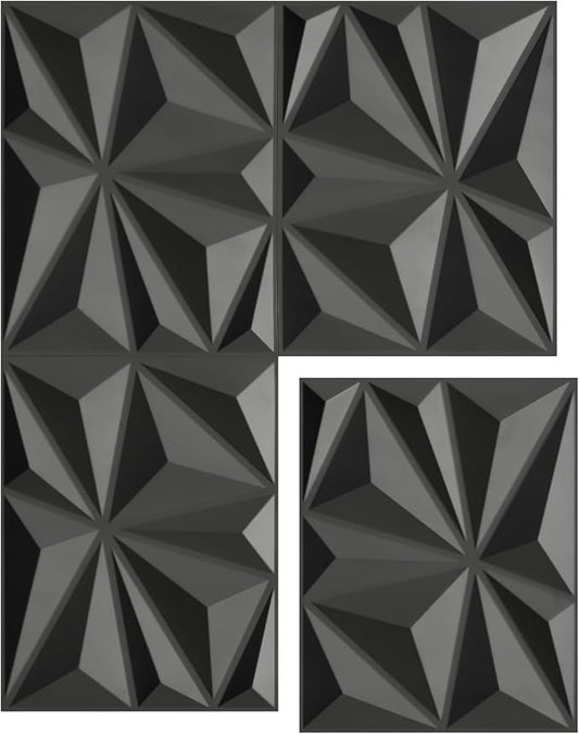 WOWSTAR 31 Sq.Ft. 24-Pack 3D Wall Panels Diamond by WOWSTAR