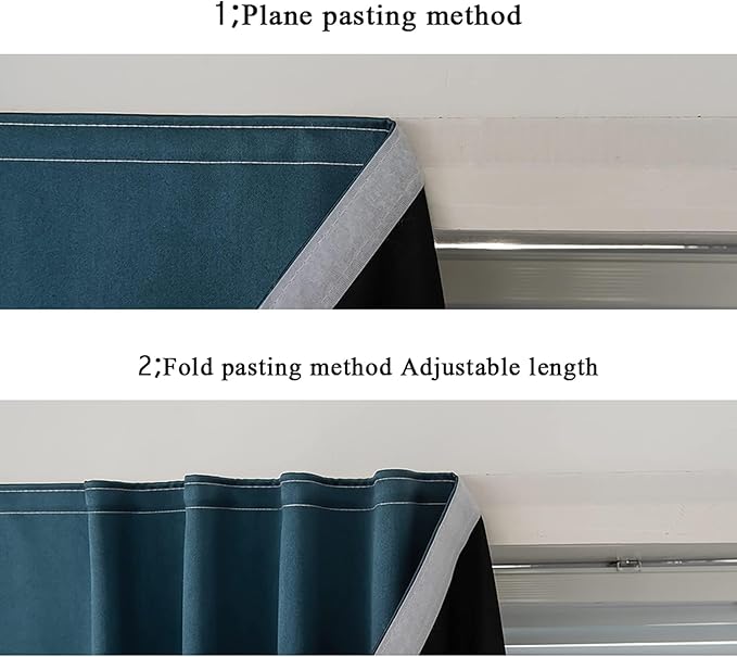AJAZZ 100% Blackout Shades Window Cover Self Adhesive Curtains Sticky Curtain - Image 5