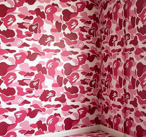 Self-Adhesive Vinyl Pink Camouflage Contact Paper Peel and Stick Camouflage - Image 2