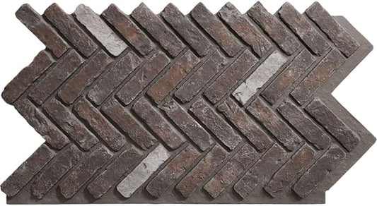 EverStone Herringbone Faux Brick Panel, 46 1/2"W x 25 1/4"H x 1"D, French by EkenaMillwork