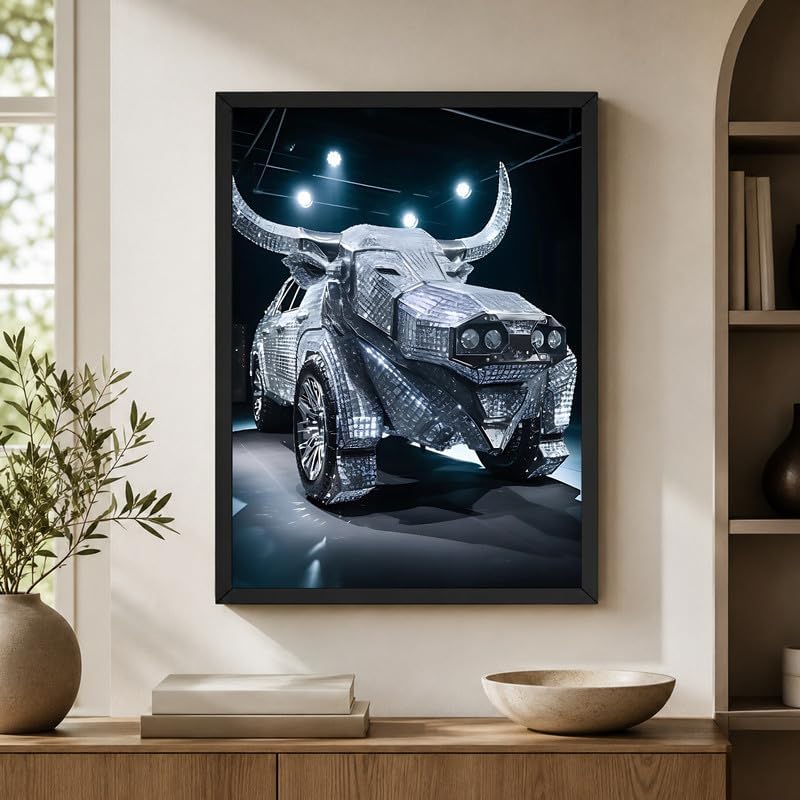 InkFlow Posters Diamond Car Canvas Poster - Image 6