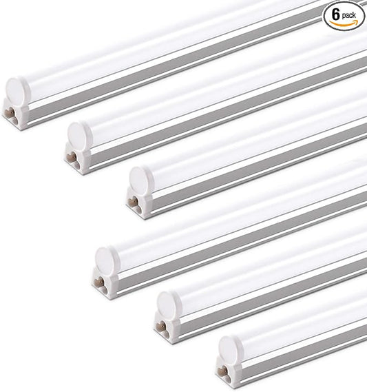 Barrina (Pack of 6 LED T5 Shop Light 3FT, 6500K Super Bright White, Utility by Barrina