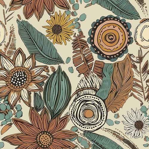 Laatse Boho Wallpaper Peel and Stick 17.5"x118" by Laatse