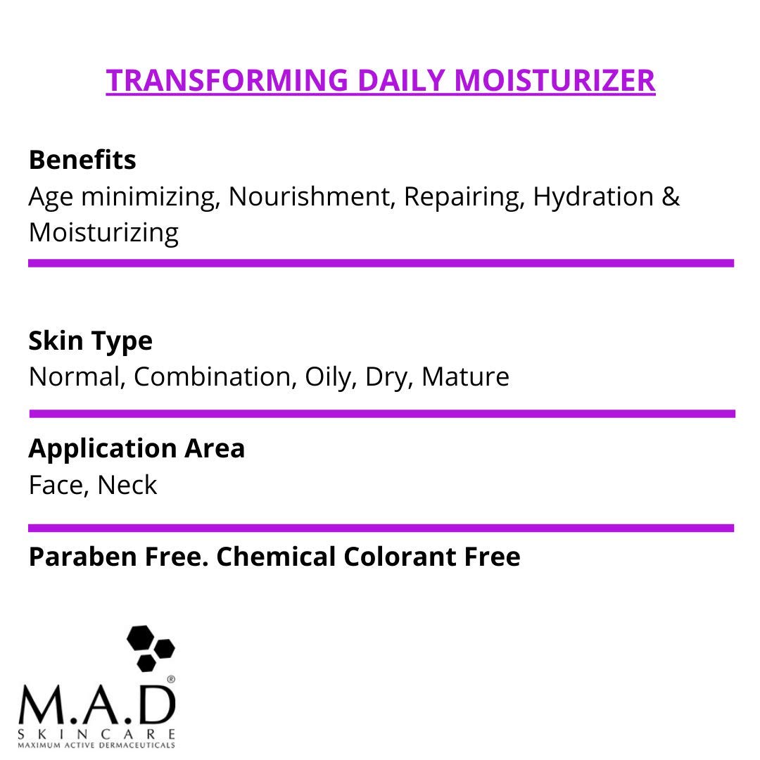 M.A.D Skincare Anti-Aging Transforming Daily Moisturizer 1.7 oz.