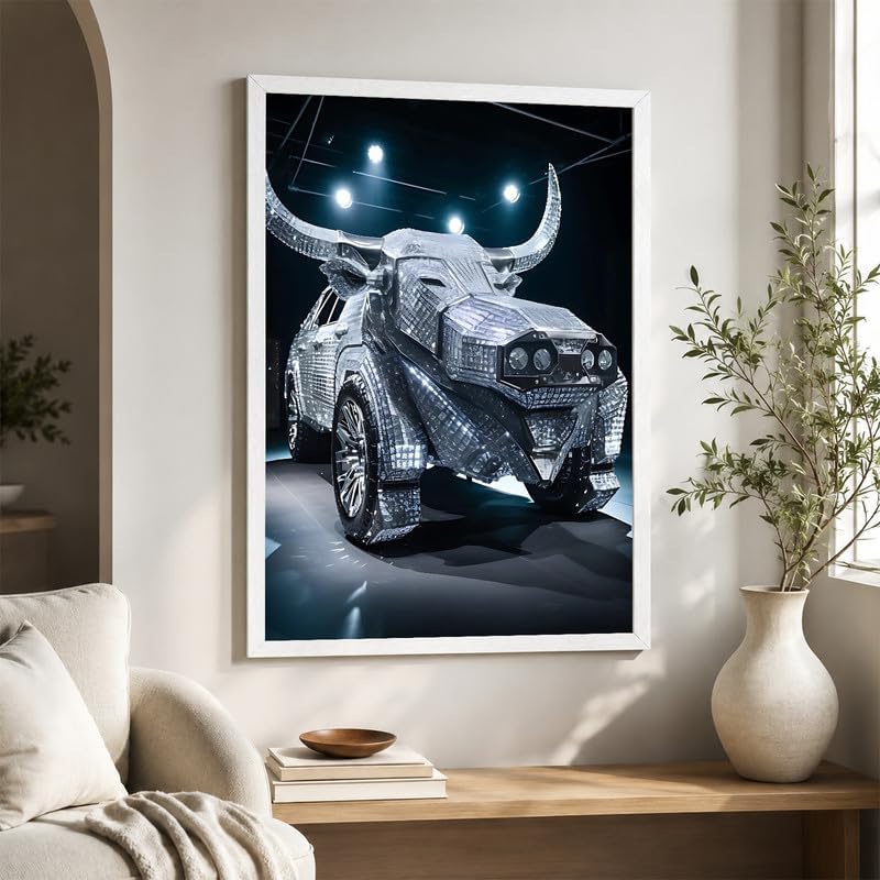 InkFlow Posters Diamond Car Canvas Poster - Image 6
