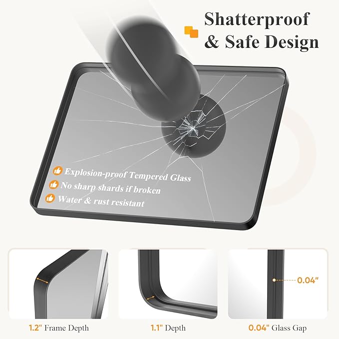 NEWBULIG 30X36 Inch Bathroom Mirror - Image 4
