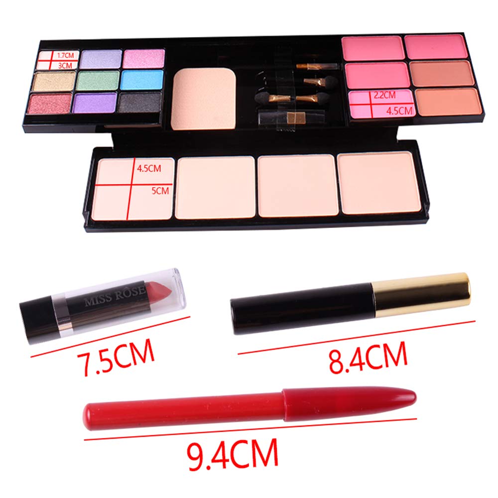 Professional 39 Colors Eyeshadow Palette All-in-one Cosmetic Makeup Gift Set including Matte Shimmer Highly Pigmented Eye Shadows, Blush, Pressed Powder and Lipstick