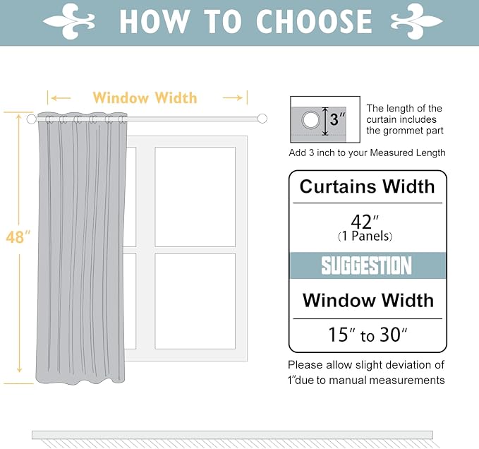 ChrisDowa Blackout Curtains 48 inches Long - Image 6