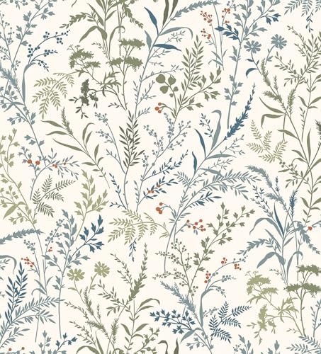 Peel and Stick Wallpaper Green Leaf Self Adhesive Wallpaper Botanical by Erfoni