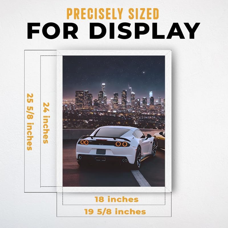 InkFlow Posters City Skyline Sports Car Canvas Poster - Image 3