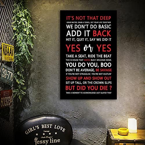 AMART SUN Mixed Quotes Fitspiration Motivational Quotes Print Canvas Wall Art • - Image 3