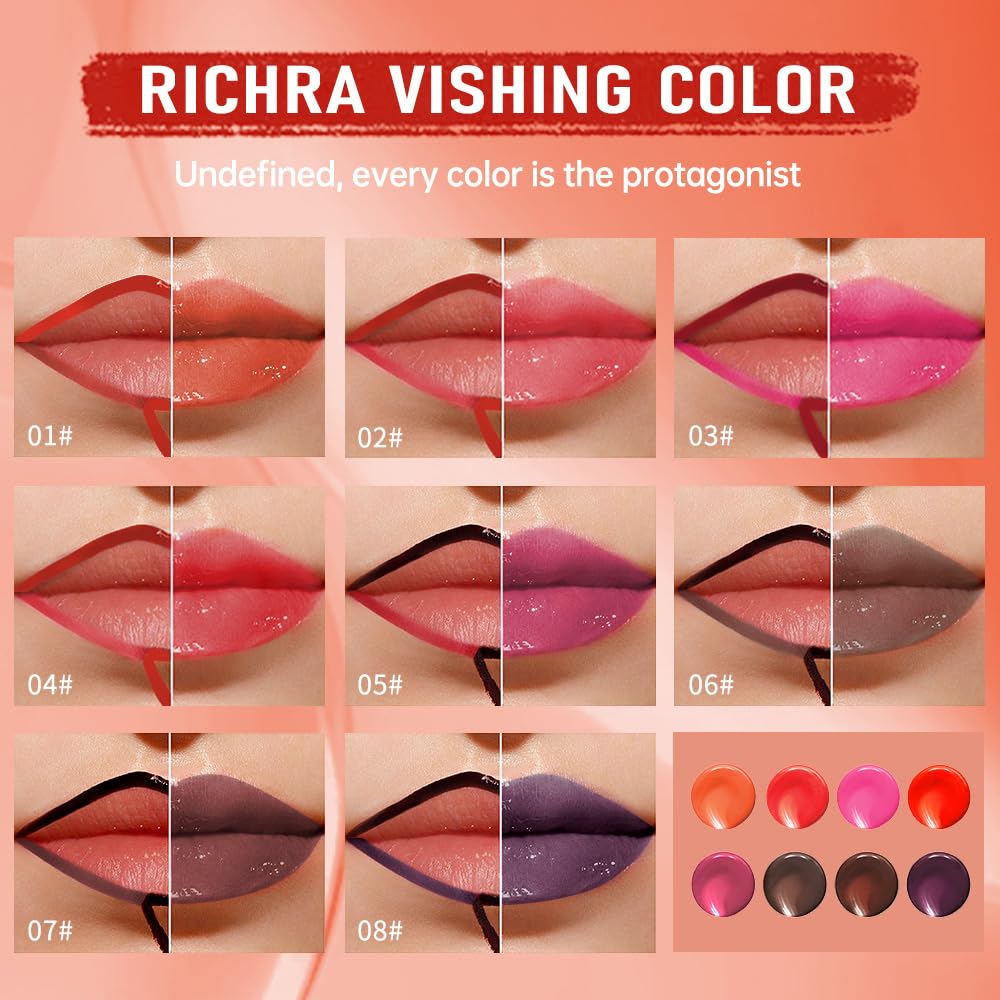 Plum Purple Peel Off Lip Gloss Masque,Lip Stain Peel Off Tattoo-Peel Off Lip Tint and Lip Oil 2-in-1,Long Lasting Waterproof Transfer-proof Lip Mask Lip Gloss Peel Off Lip Liner,for All Skin Type 08#