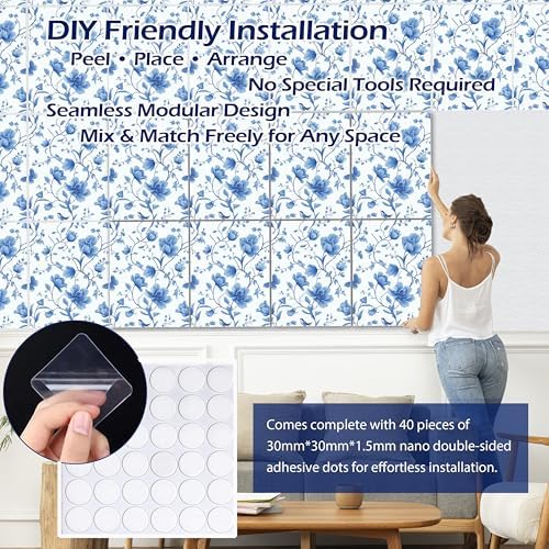 PINWELIFE® Acoustic Art Tiles – 8-Pack 12"x16" Sound Absorbing Panels, Seamless - Image 3