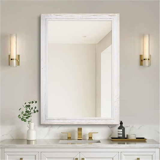 24 x 36 Rustic Wooden Framed Wall Mirror by nolsia