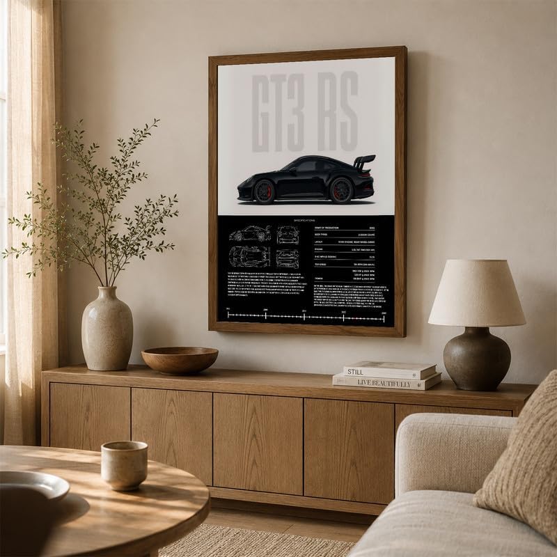 InkFlow Posters Vintage Racing Car Canvas Poster - Image 3