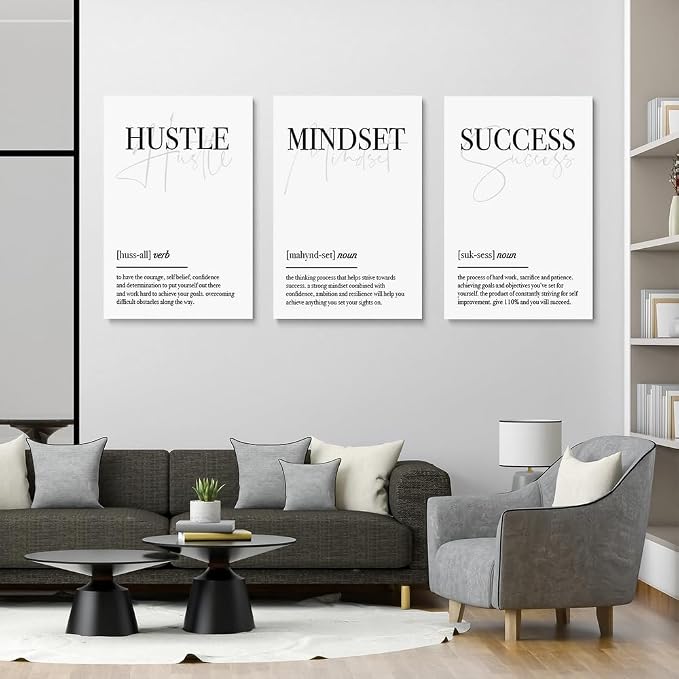 GUBIYU The Hustle Inspirational Canvas Motivational Poster - Image 5