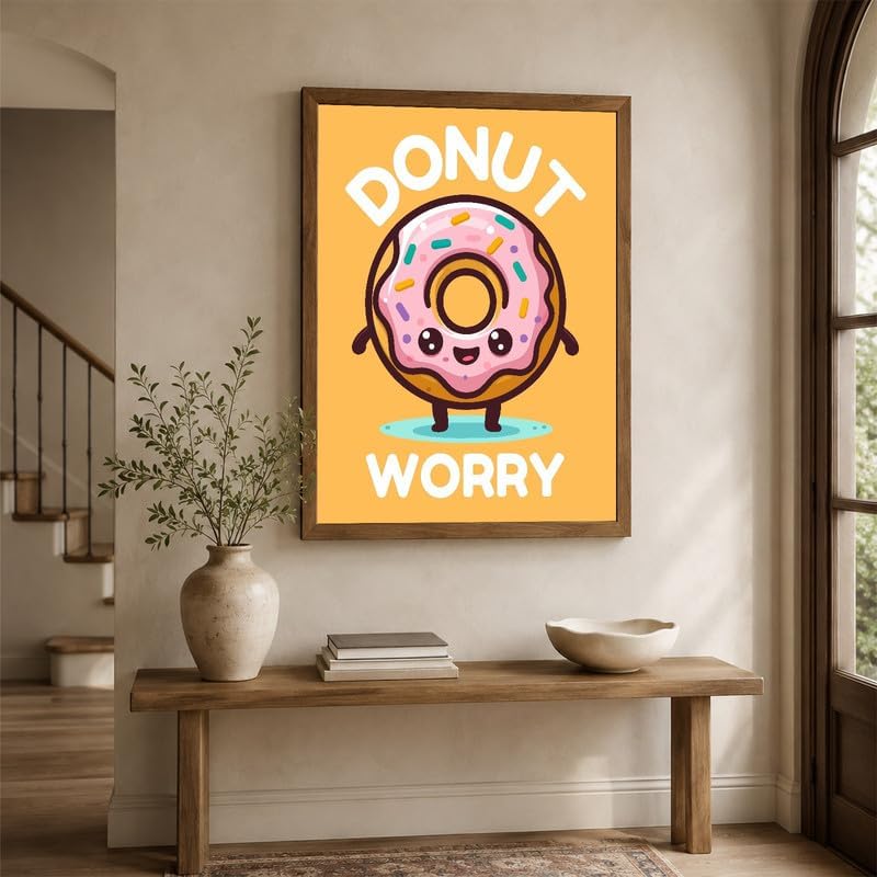 InkFlow Posters Donut Worry Canvas Poster - Image 6