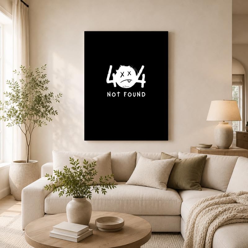 InkFlow Posters Not Found Canvas Poster - Image 3
