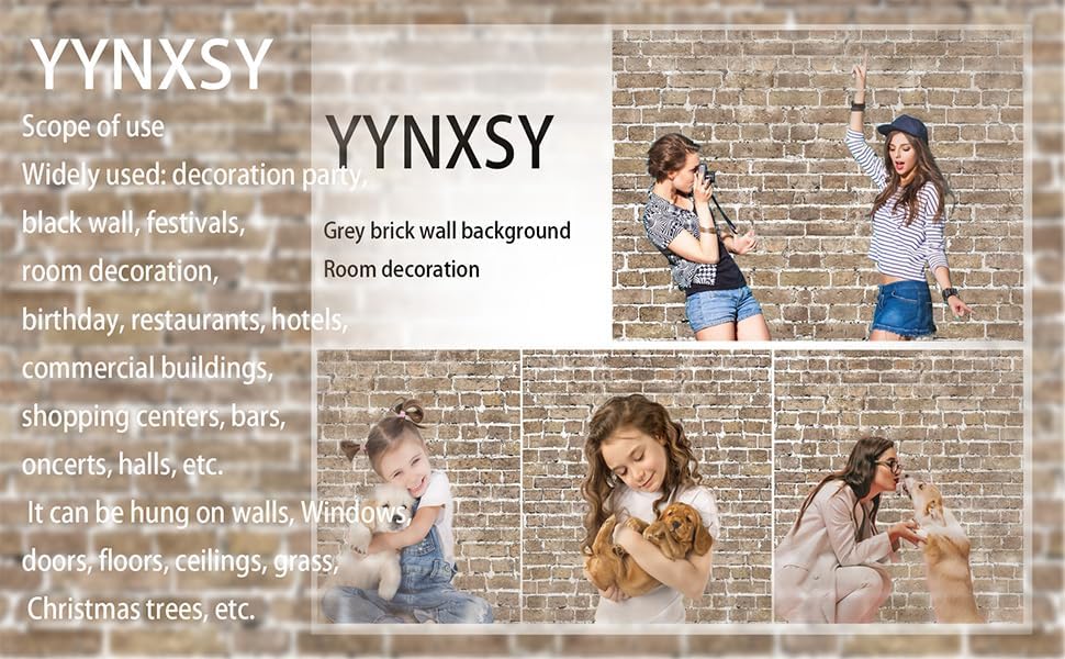 YYNXSY 10X10FT Brick Wall Background Primary Color Brick Background Large - Image 3