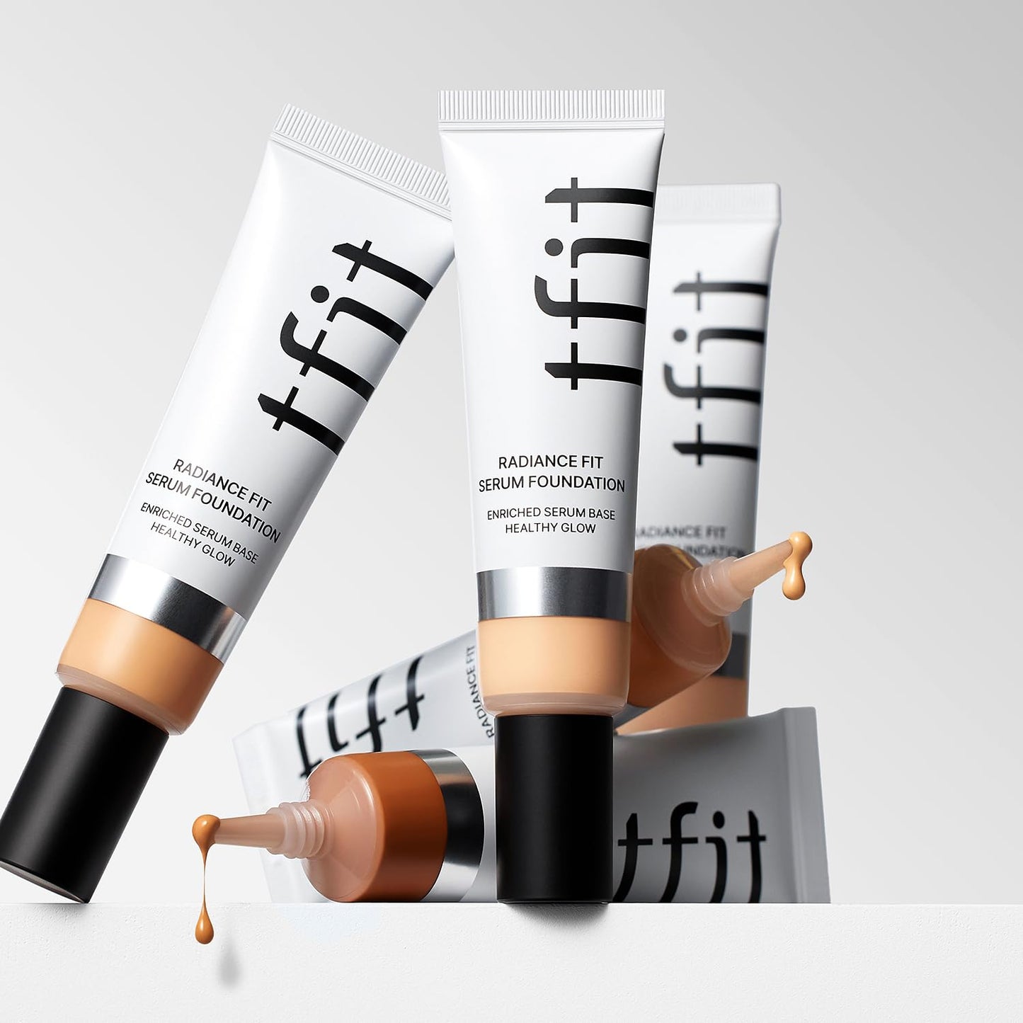 TFIT Radiance Fit Serum Foundation - Flawless Coverage, Dewy finish, Long-lasting, Lightweight, Korean Makeup,1.05 Oz. (N01 Linen, 1.05 Oz.)