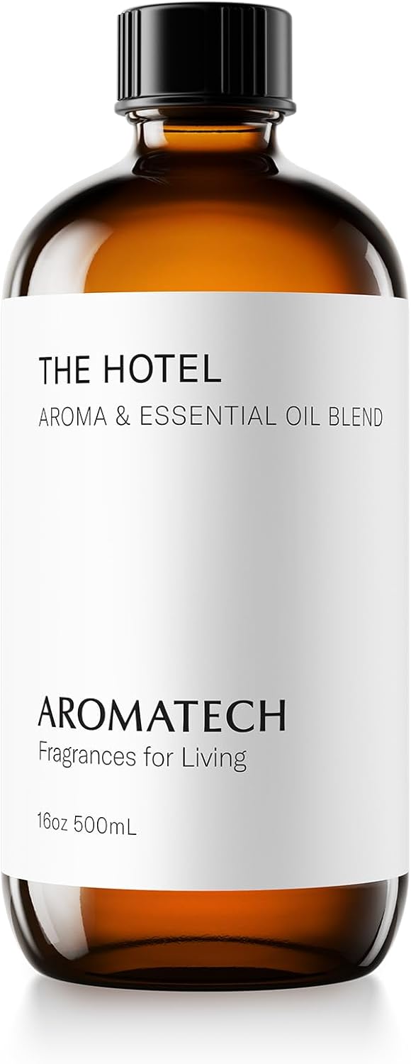 AromaTech The Hotel Aroma Essential Oil Blend: Luxury Hotel Inspired Aromatherapy with Lemon, Lavender, Peach & Pine for Ultrasonic Diffusers & Nebulizers - 16 fl oz, 500 mL