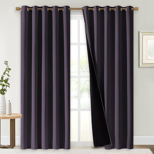 NICETOWN 100% Blackout Window Curtain Panels, Cold and Full Light Blocking by NICETOWN