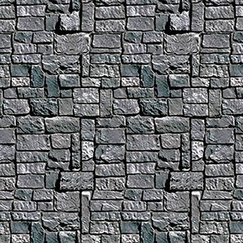Beistle Brick Stone Wall Backdrops, 4’ x 30’, 2 Pack – Medieval Party - Image 2
