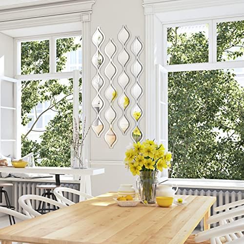 Qunclay 4 Pcs Teardrop Mirror Wall Art Decorative Mirror Wall Decor - Image 4