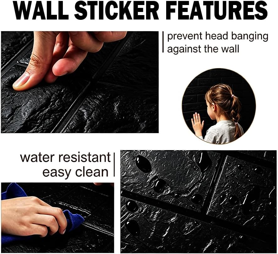 10PCS 3D Wall Panels, 3D Brick Foam Peel & Stick - Image 4
