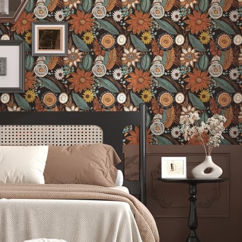 Laatse Boho Wallpaper Peel and Stick 17.5"x118" - Image 5