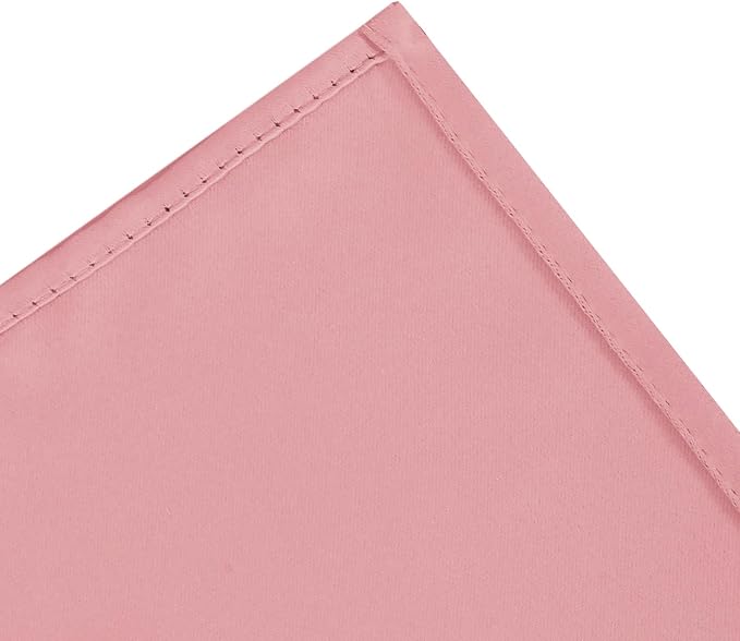 LEMOMO Blackout Curtains 52 x 90 Inch Long Pink Curtains Set of 2 Panels Room - Image 7