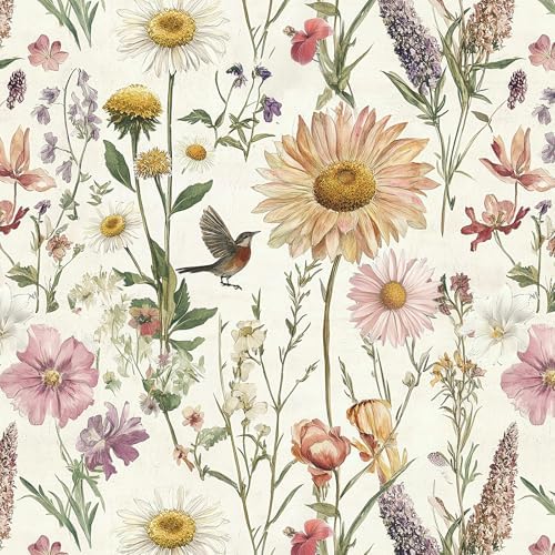 Livebor Floral Peel and Stick Wallpaper by LiveborDirectWallpaper