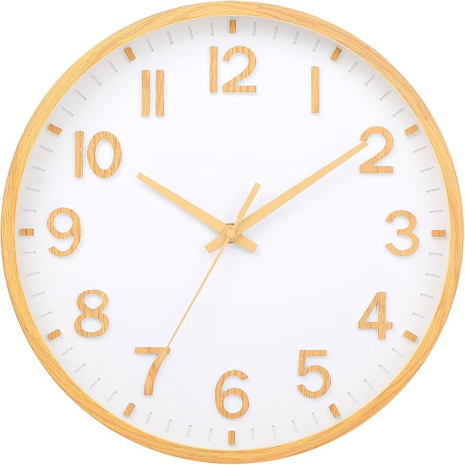 Wall Clocks Battery Operated 10 inch Modern Wall Clock, Silent Non Ticking Wall by Unknown
