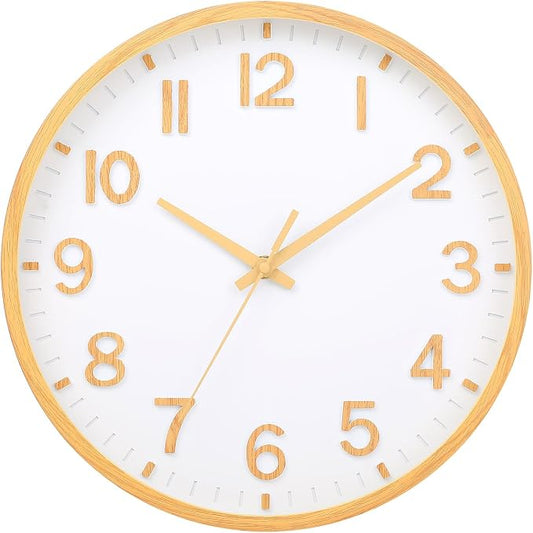 Wall Clocks Battery Operated 8 inch Modern Wall Clock, Silent Non Ticking Wall by Unknown