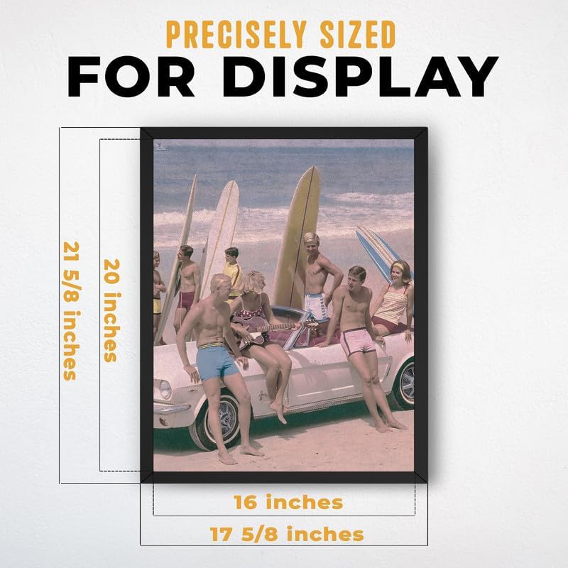 InkFlow Posters Surfers on a Beach Canvas Poster - Image 3