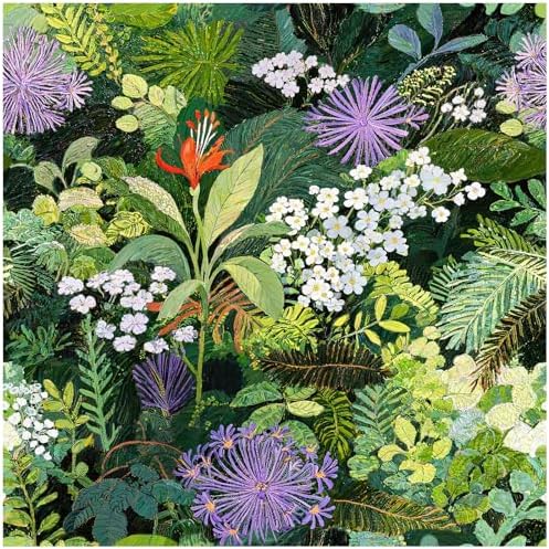 HAOKHOME Tropical Wallpaper Peel and Stick Green Jungle Floral Botanical by HAOKHOME