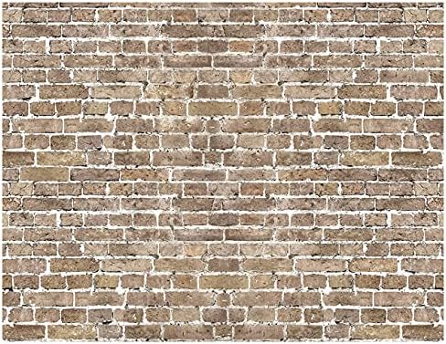 YYNXSY 7x5FT Brick Wall Background Primary Color Brick Background Large Fabric by YYNXSYPhotographySupplies