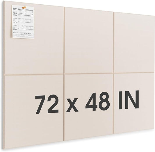MaxGear Extra Large Cork Board for Wall 72" x 48", Light Tan Bulletin Board by MaxGear