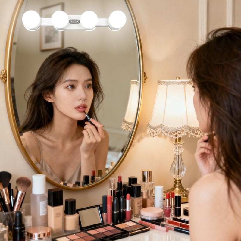 Portable LED Makeup Cordless Rechargeable Professional Vanity Mirror Light - Image 5