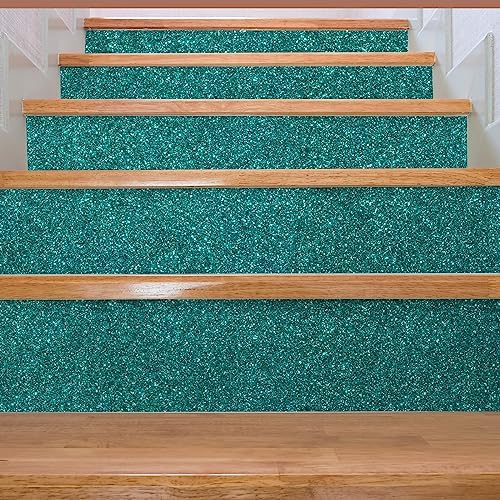 CHIHUT Teal Blue Glitter Wallpaper - Image 6