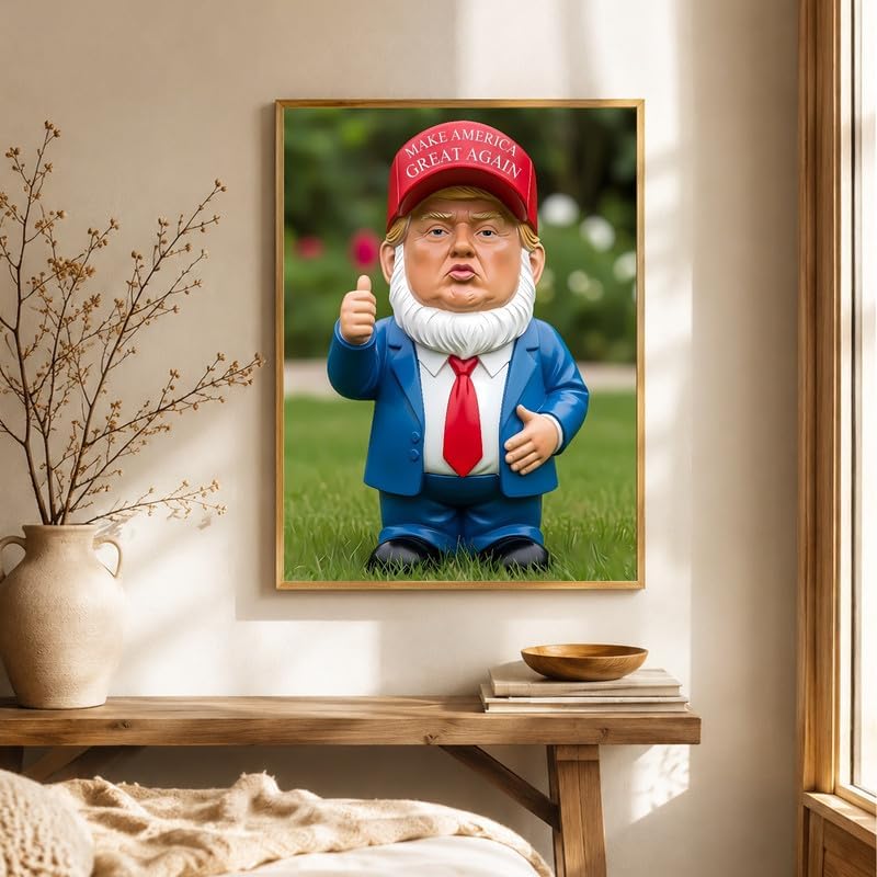 InkFlow Posters Garden Gnome Figurine Canvas Poster - Image 4