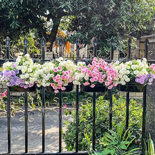 Hanging Planters, 10.6" Metal Railing Planters - Image 7