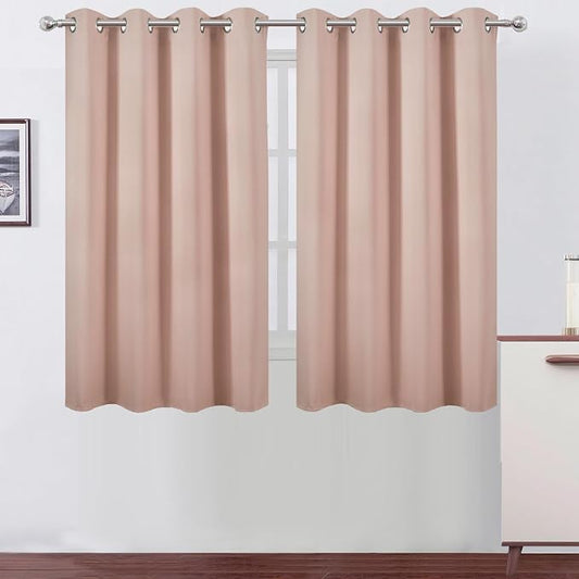 LEMOMO Blush Thermal Blackout Curtains/52 x 54 Inch/Set of 2 Panels Room by Lemomo