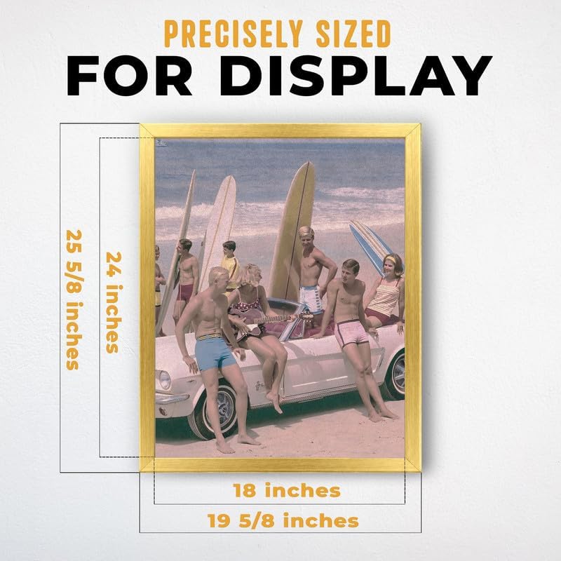 InkFlow Posters Surfers on a Beach Canvas Poster - Image 3